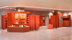  Nakagawa Masashichi bright red book case-like interiors
