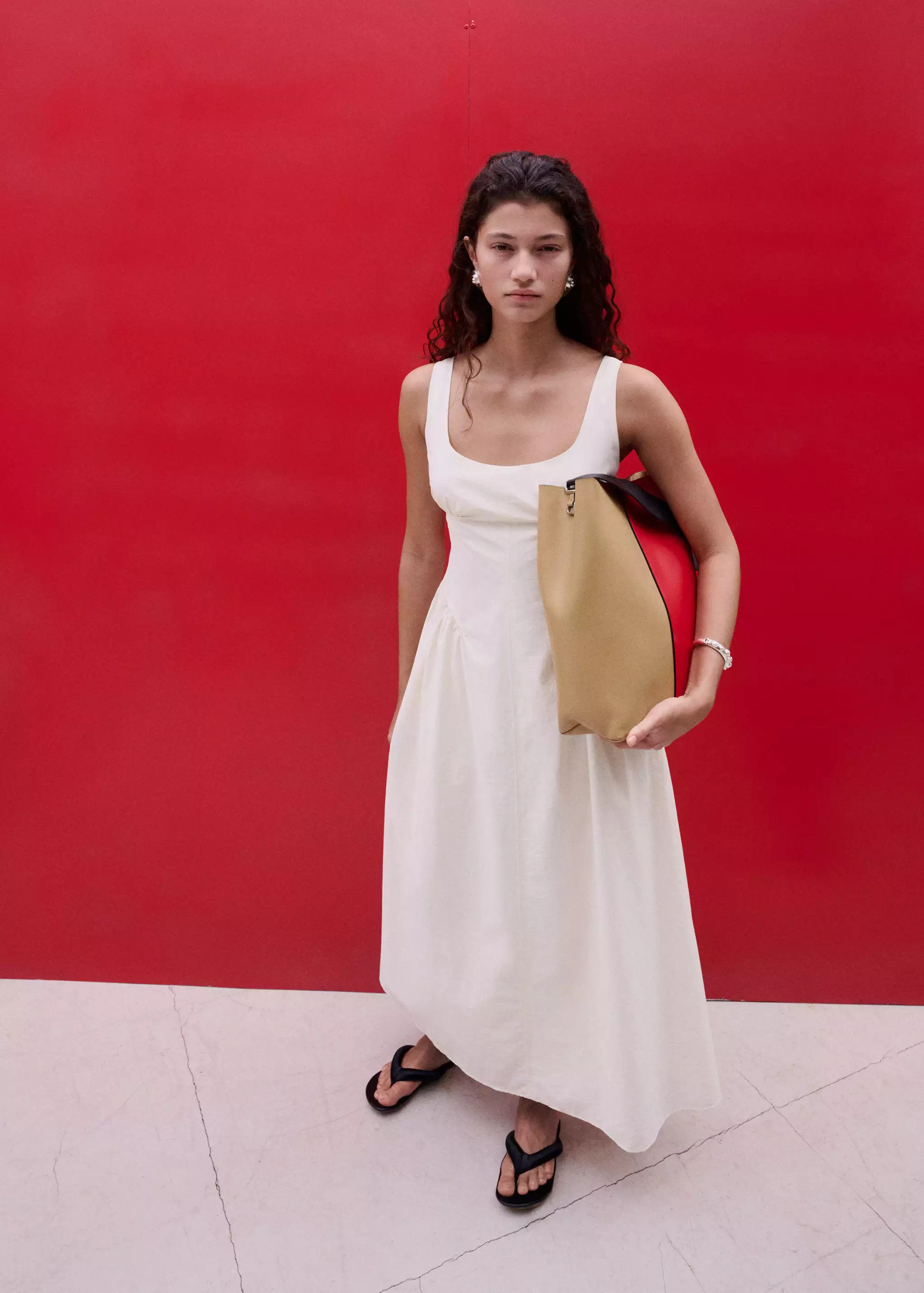 Midi A-Line Dress With Ruching - Women | Mango United Kingdom