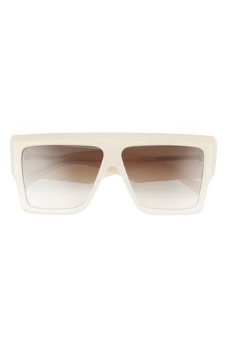 Bold 3 Dots 60mm Gradient Flat Top Sunglasses