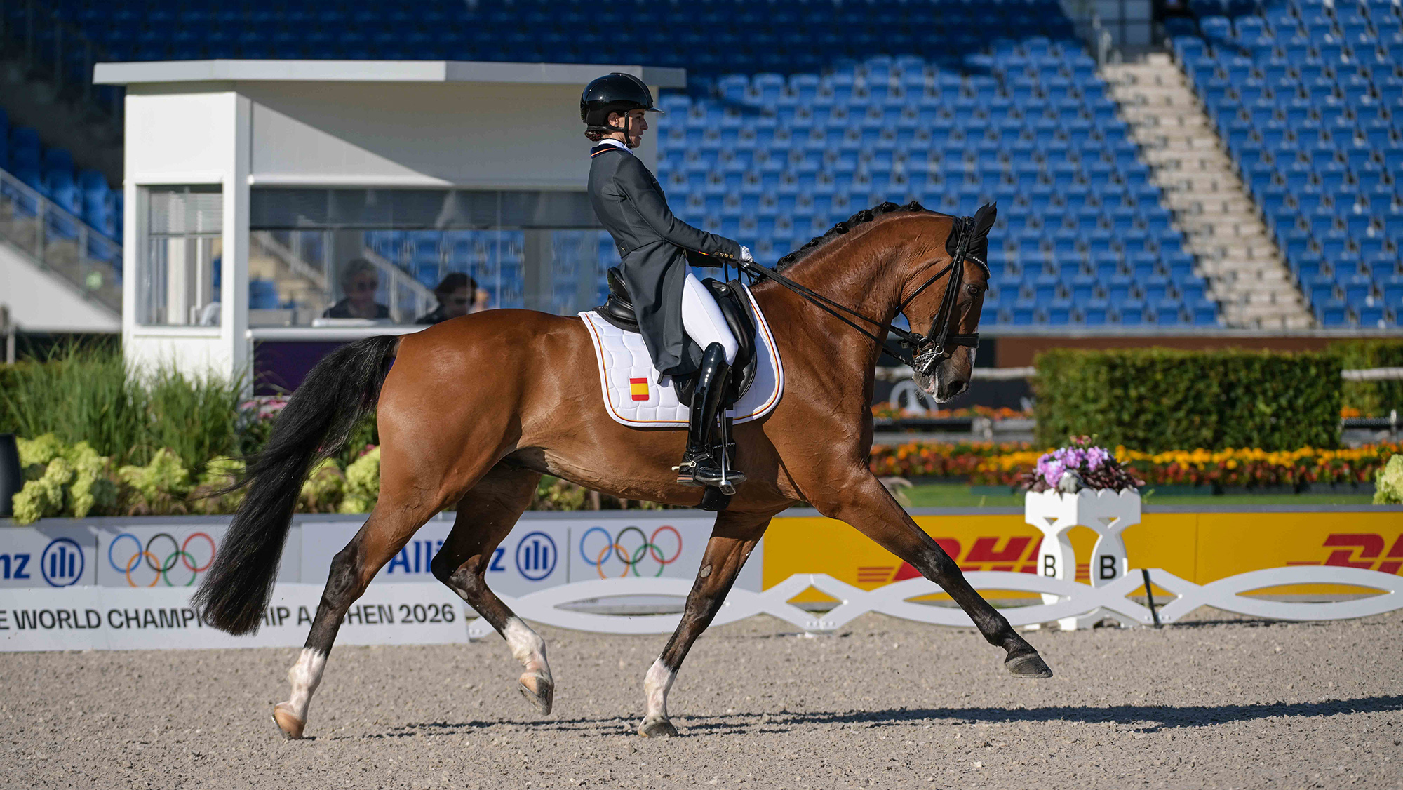Lucia Gallardo of Spain riding Hip By Johnson during FEI Dressage World Championship