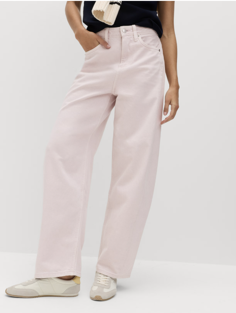 M&amp;S, Mid Rise Barrel Jeans