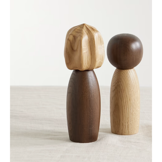 salt and pepper grinders with contrasting color wood