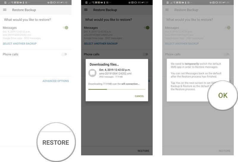How to restore your SMS messages