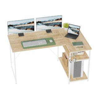 TRIUMPHKEY 140cm L Shaped Desk Corner Desk