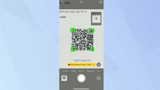 iPhone scanning QR code 