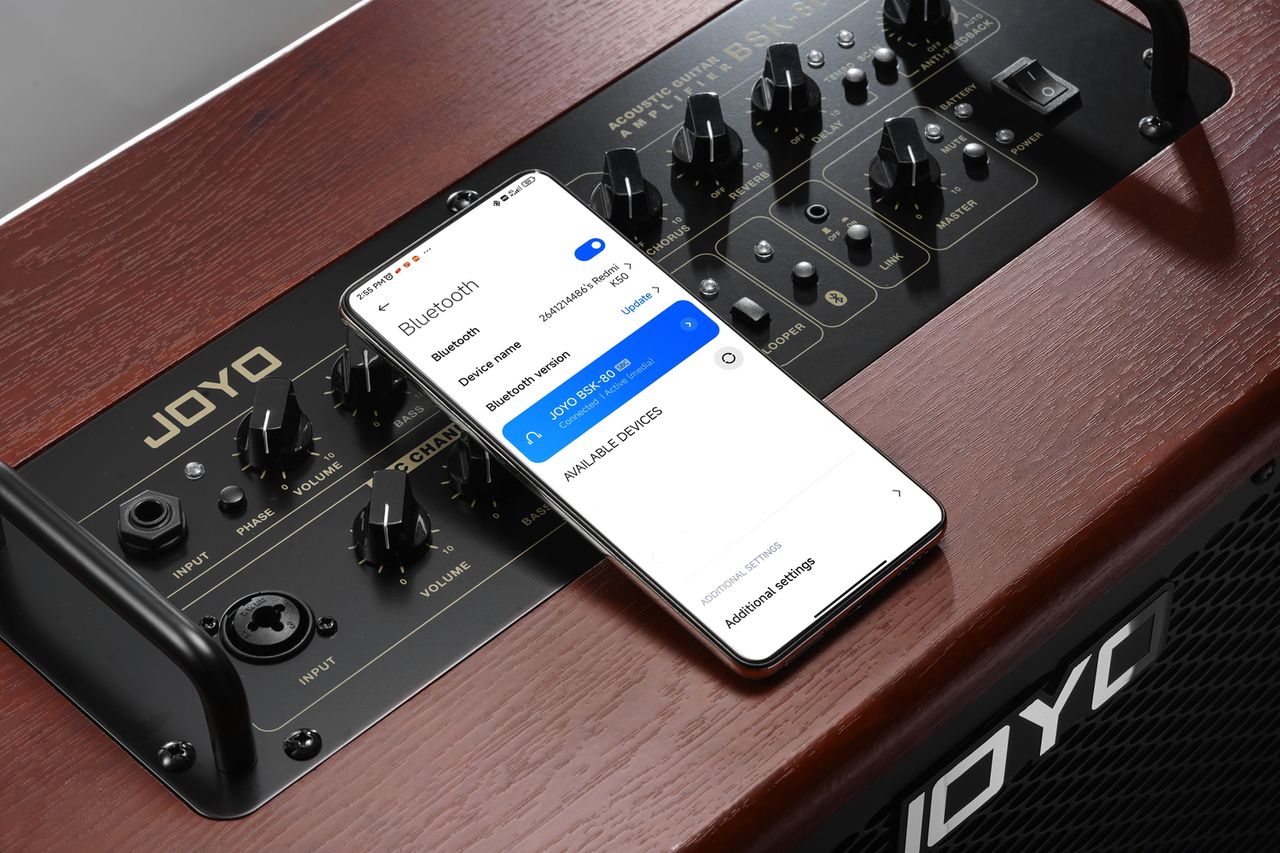 Phone on Joyo BSK-80 interface