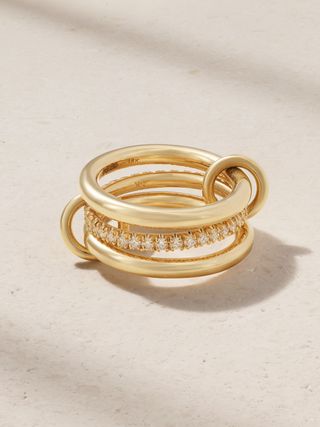 Libra Petite 18-Karat Gold Diamond Rings