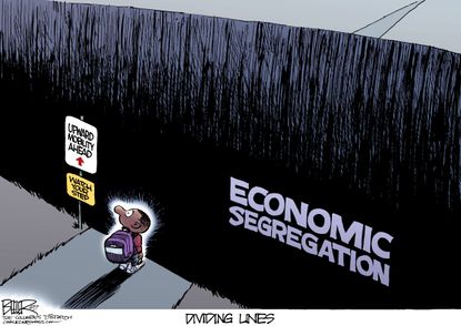 Editorial Cartoon U.S. Economic segregation public education gap