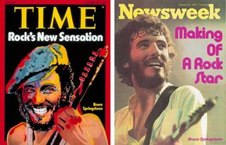The covers of Time and Newsweek featuring Bruce Springsteen
