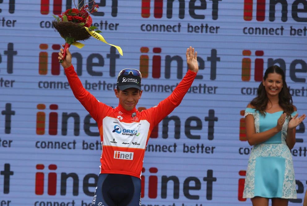 Caleb Ewan in the sprint jersey
