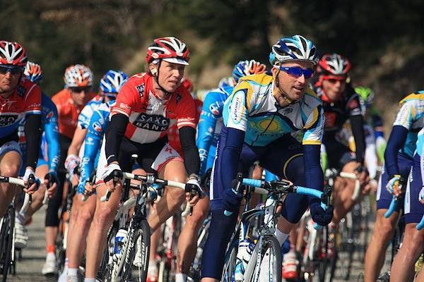 The Astana crew was ensuring Alberto Contador avoided trouble.