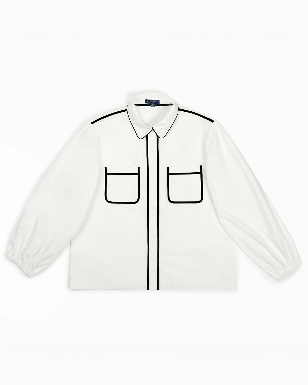 Quinn Top With Black Piping