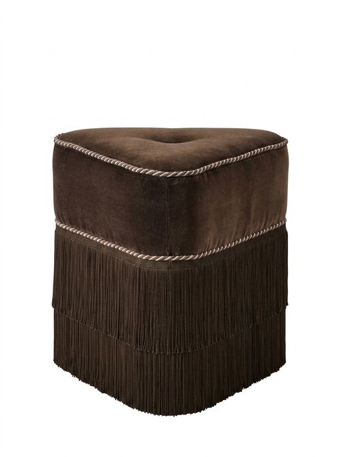 Marta Chocolate Velvet Footstool