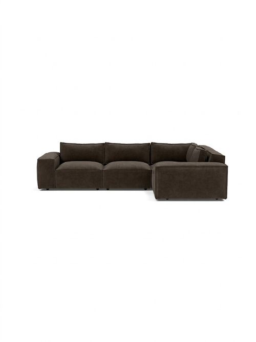 Marylebone Corner Sofa Closed End Sofa in Moody Mocha