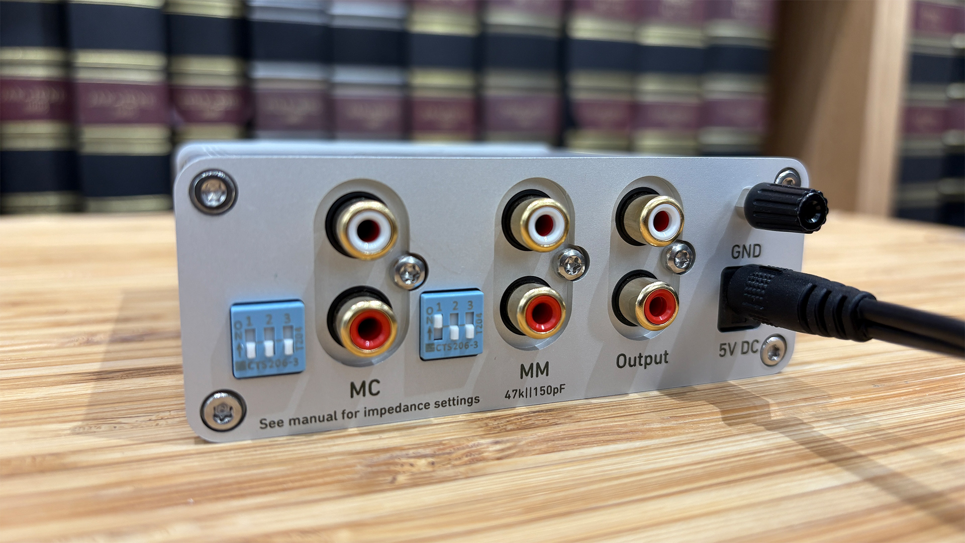 Lindemann Limetree Phono II phono stage, rear of unit showing connections