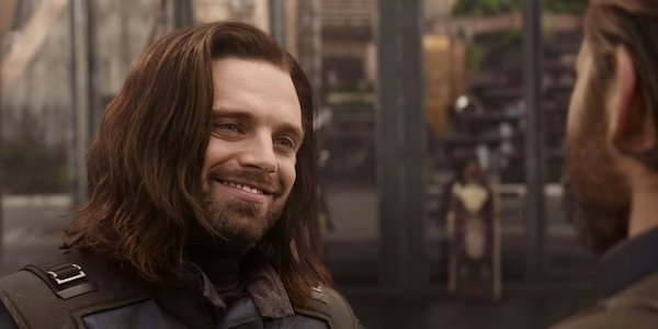 Bucky smiling at Cap