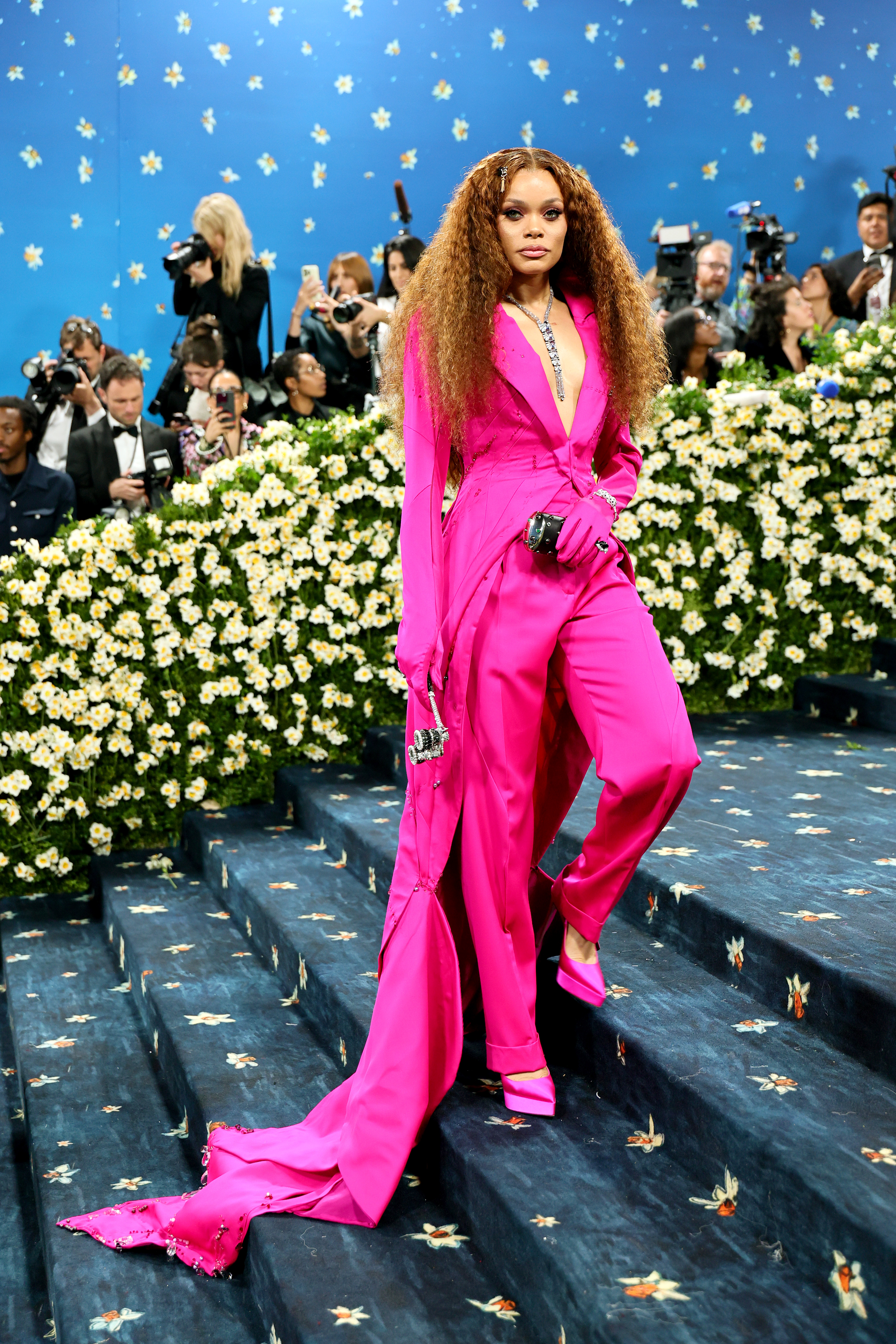 Andra Day attends the 2025 Met Gala Celebrating "Superfine: Tailoring Black Style" at Metropolitan Museum of Art on May 05, 2025 in New York City. (Photo by Theo Wargo/FilmMagic)