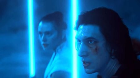 Rey and Ben Solo in Star Wars: The Rise of Skywalker