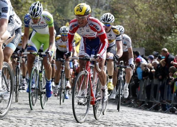 Mikhail Ignatiev (Katusha) shows his love for Flanders