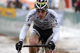 Zdenek Štybar (Telenet-Fidea Cycling Team) en route to victory.