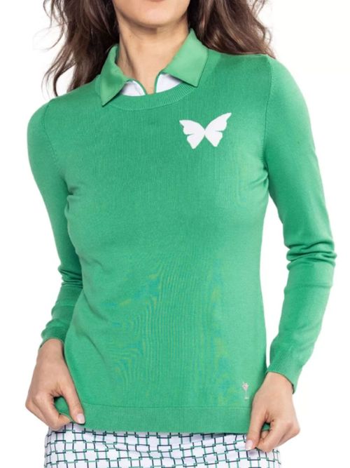Kelly Green Butterfly Sweater