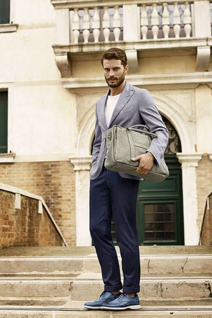 Fifty Shades of Grey's Jamie Dornan suits up for Hogan SS14