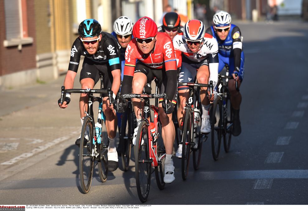 The main break of the race in Kuurne-Brussel-Kuurne