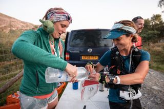 An extra water point on day two of the 2023 Montane Dragon's Back Race