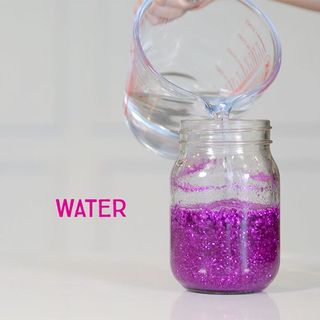 step five of how to make a calming jar