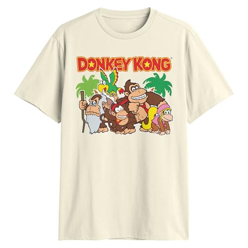 Nintendo Donkey Kong Country Crew Diddy Dixie Cranky Adult T-Shirt(md, Natural)