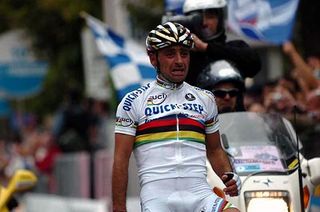 Paolo Bettini (Quick-Step) emotional with win