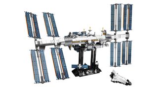 Lego Ideas Nasa International Space Station on white background