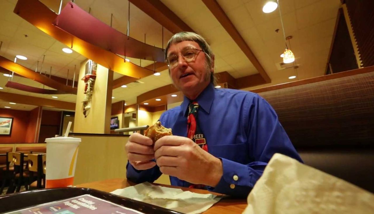 Don Gorse with one of the 30,000 Big Macs he has eaten