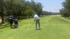 Bubba Watson driving at The International Series Morocco