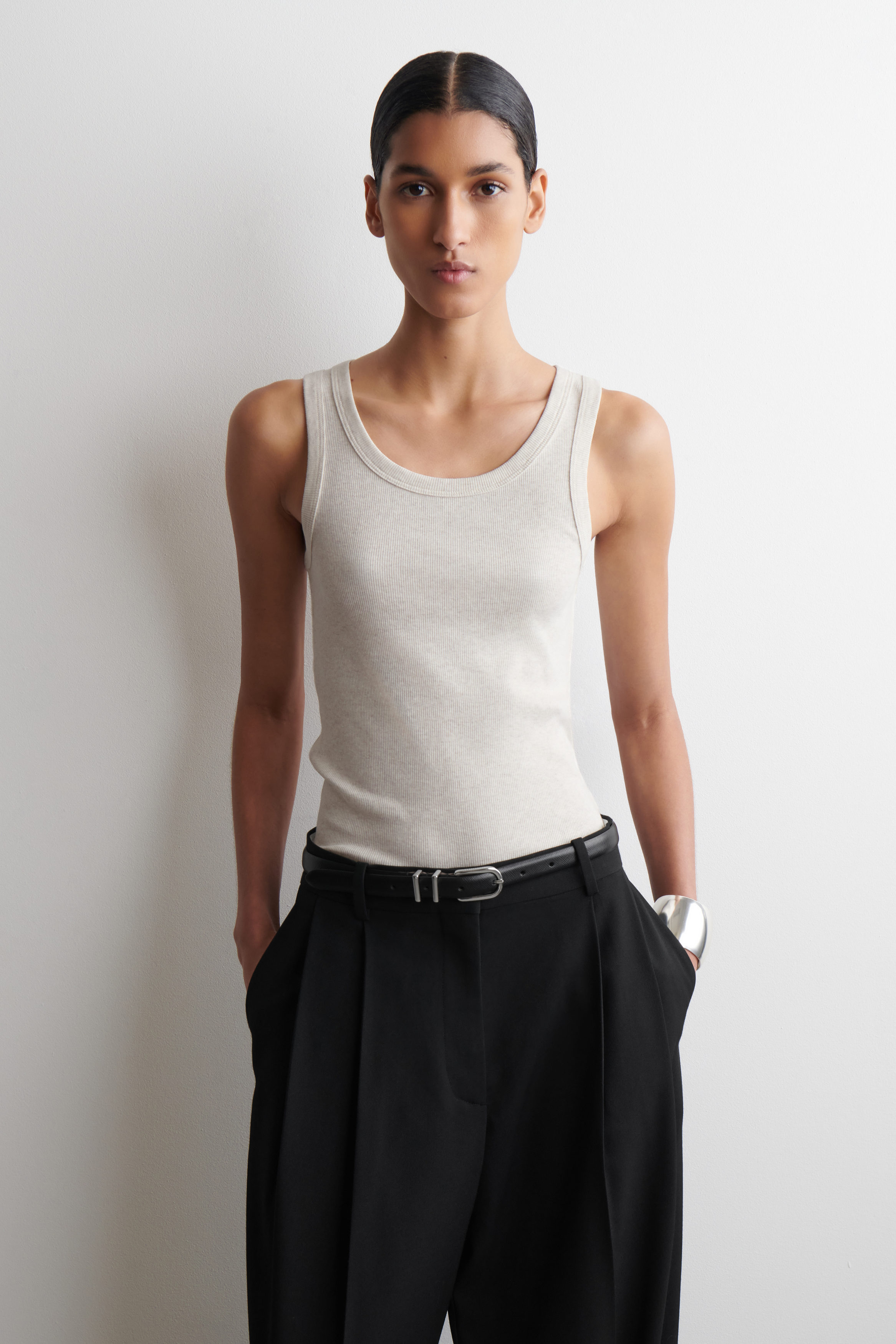 Ribbed Cotton Tank Top