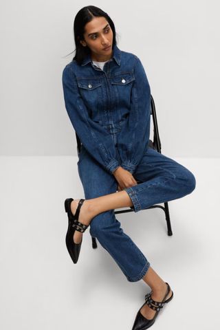 M&S Denim Waisted Jumpsuit