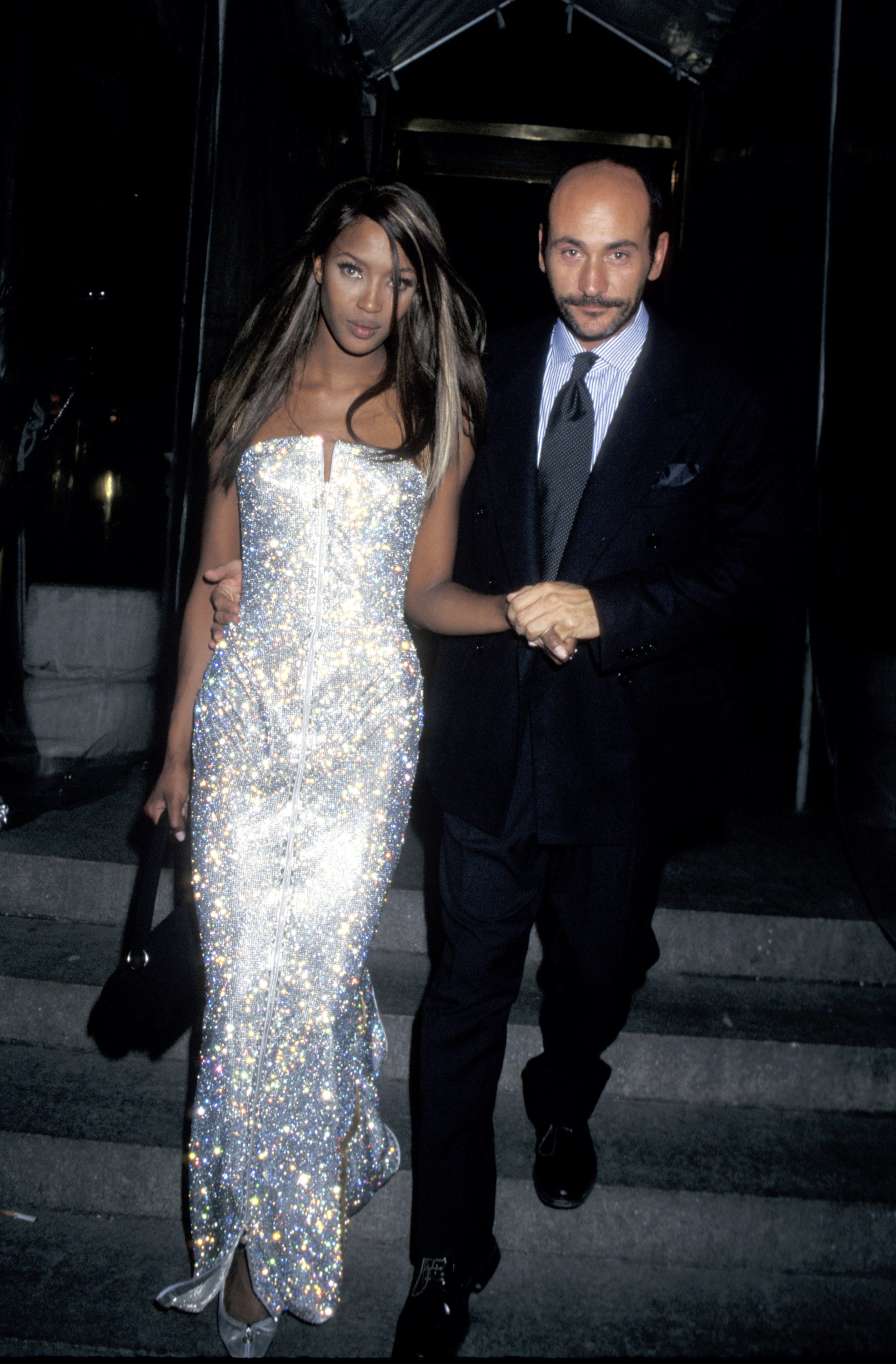 Images of celebrities at the Met Gala in the 1990s.