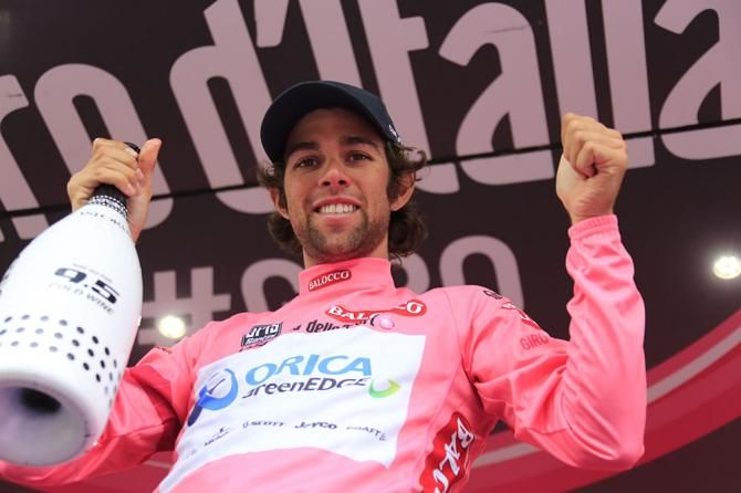 Michael Matthews on the podium