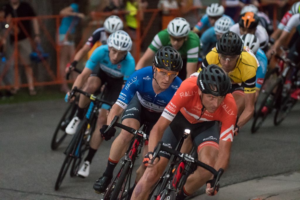 Danny Pate (Rally Cycling) sets the pace for his teammates Brad Huff and Tom Zirbel. By virtue of time bonuses Brad Huff took the leaders jersey from his teammate Zirbel.