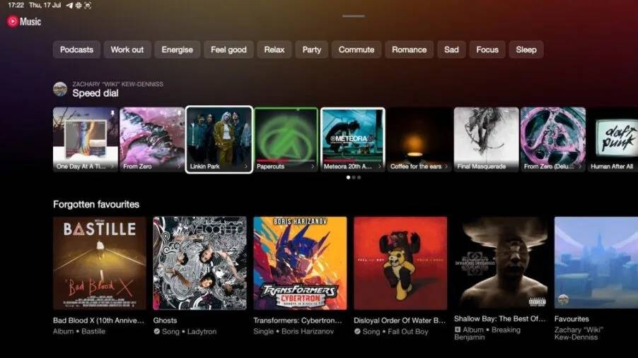 An image of the YouTube Music interface with new playback progress bars