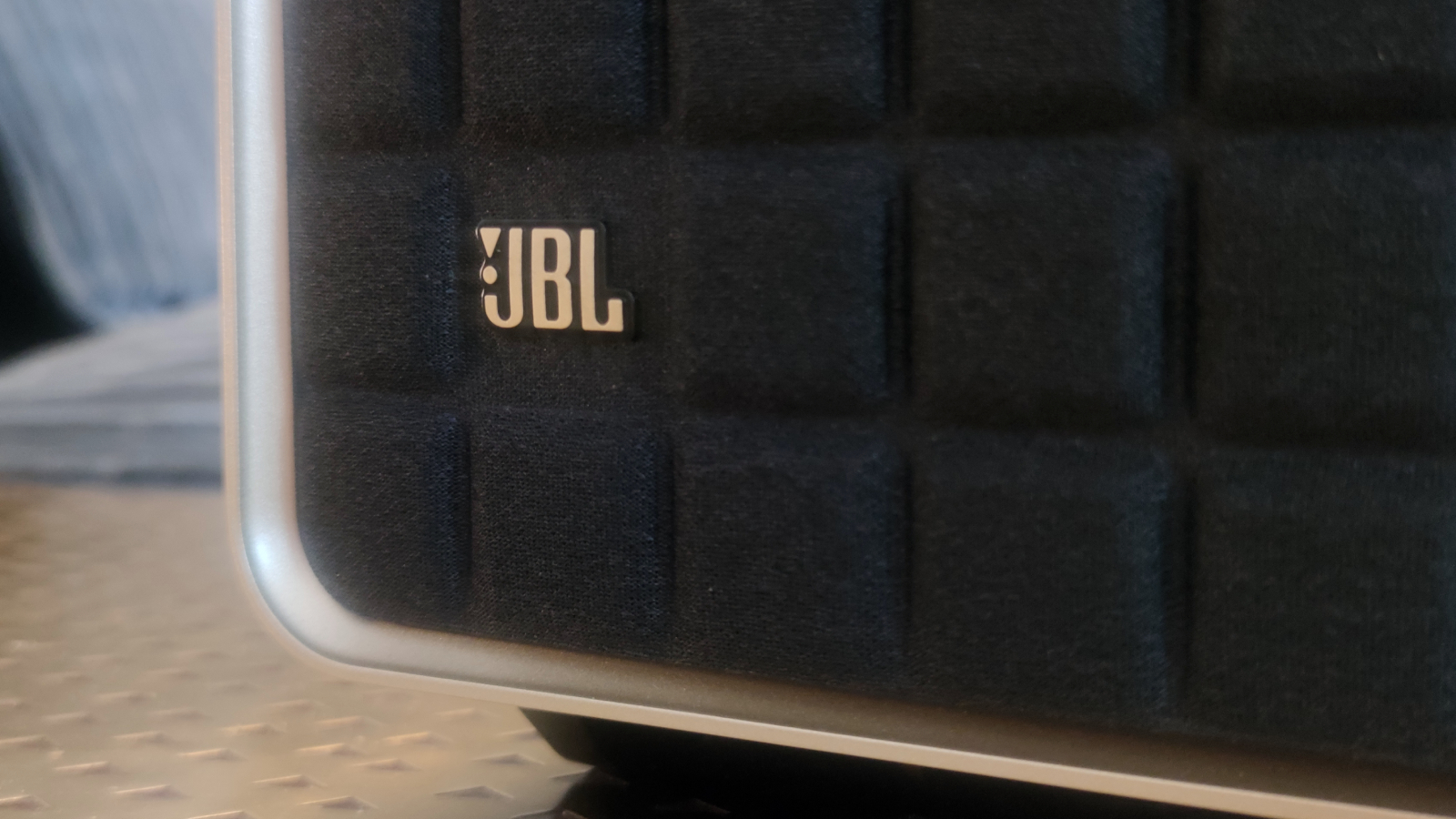 The JBL Authentics 500 on a gold table