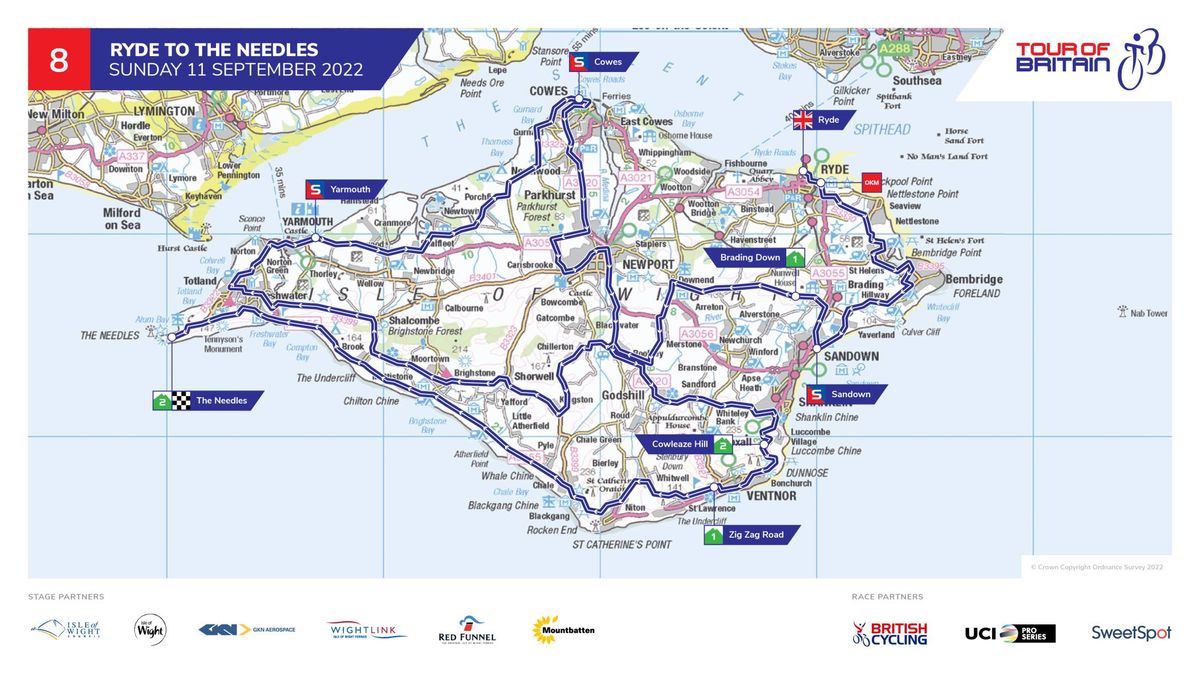 Tour of Britain 2022 Stage 8 Map and Profile
