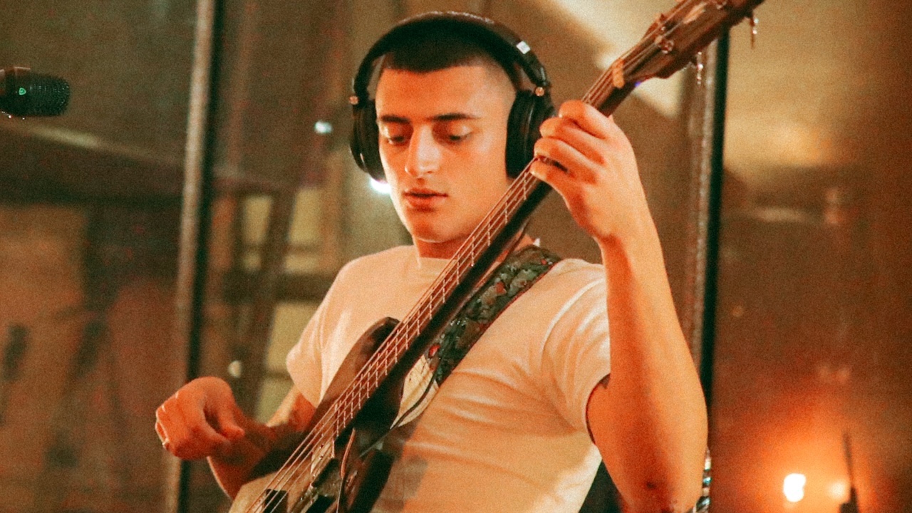 Stan Woodward of Knats recording at Metropolis Studios