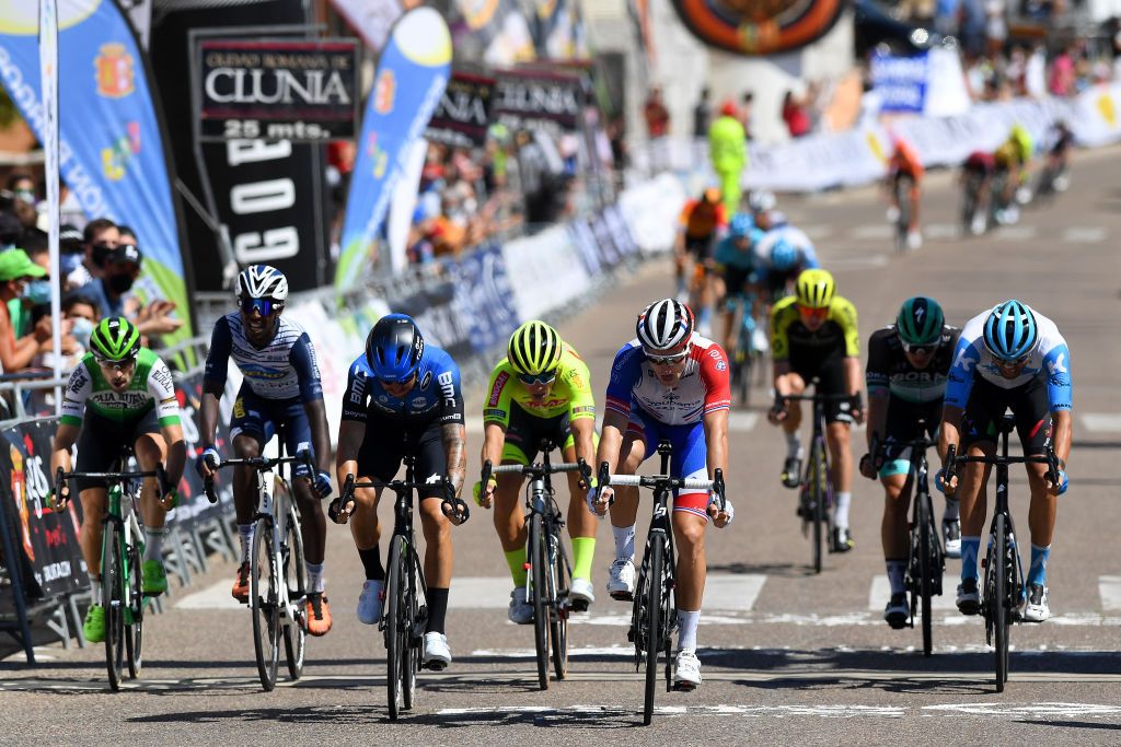 Arnaud Demare (Groupama-FDJ) won the sprint for second place