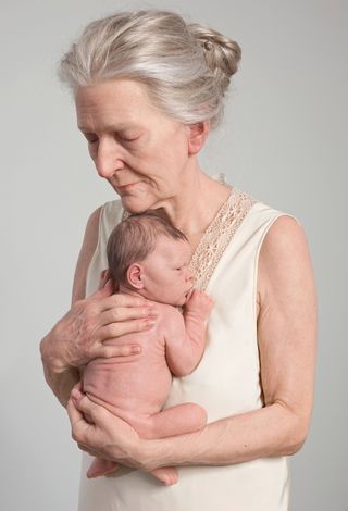 Sam Jinks Woman and Child 2010Mixed Media145 x 40 x 40 cmEdition of 3Collection of the artist