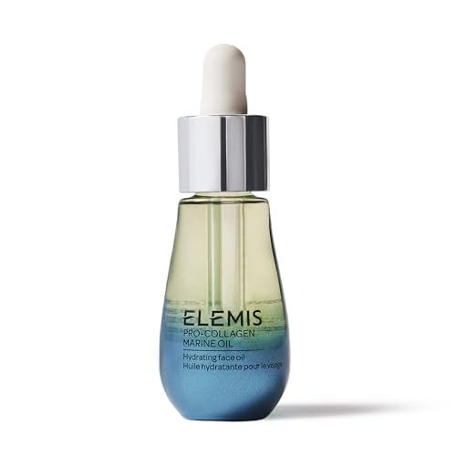 Elemis Pro-Collagen Marine Oil, Anti-Wrinkle Facial Elixir With a Trio of Algae-Rich Actives, Lightweight Face Essence to Moisturise, Ocean Collagen for Revitalised and Radiant Skin, 15ml