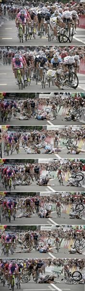 The sequence of events at the final of stage 4.