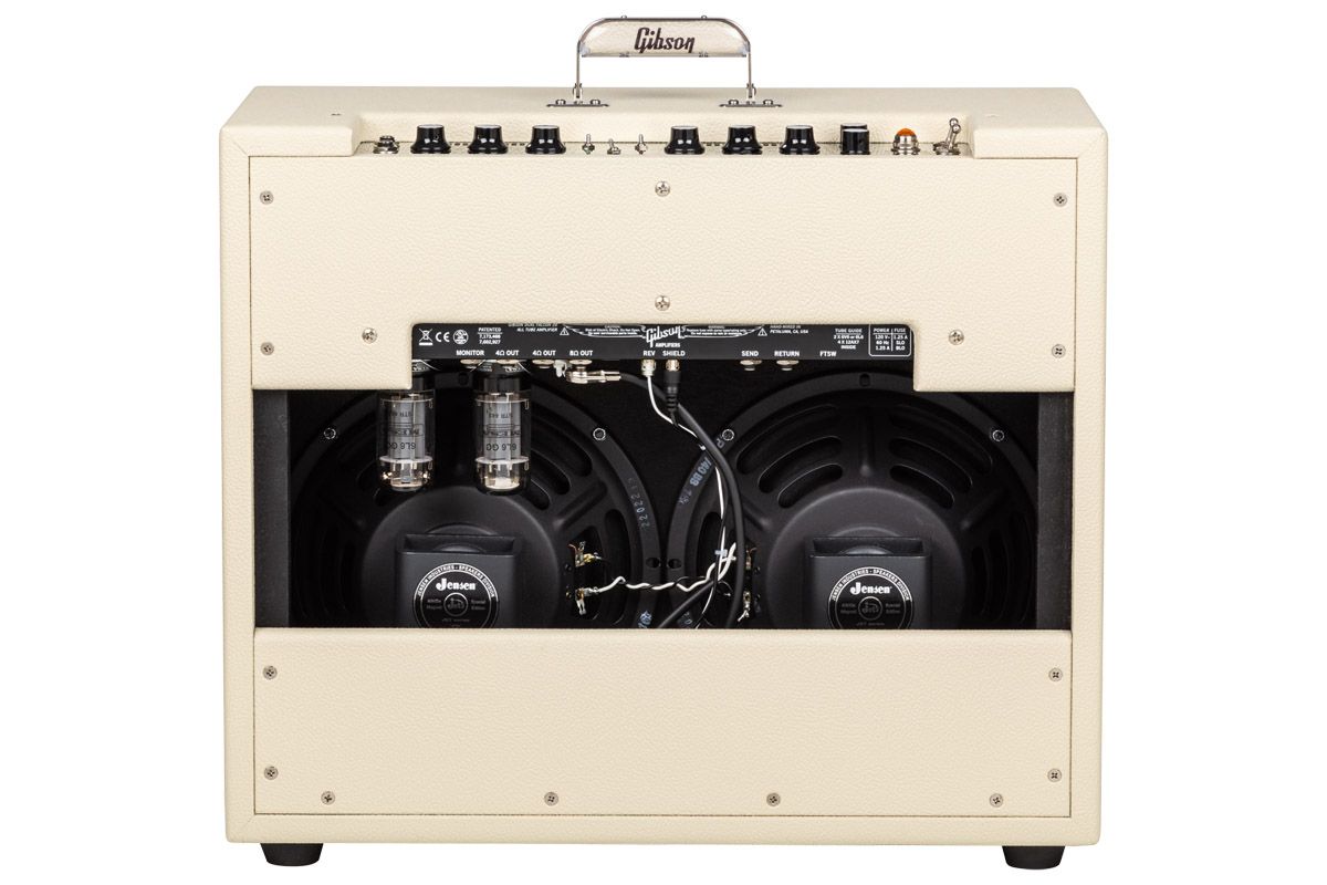Gibson Dual Falcon 2x10: loaded with a pair of Jensen speakers, two channels, and tube-driven tremolo and reverb