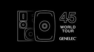 Genelec celebrates its 45th anniversary with a World Tour, its logo shown here.