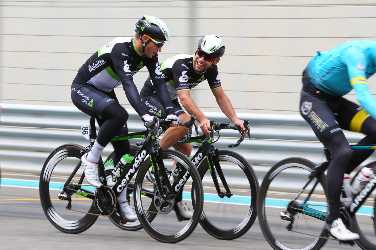 Mark Cavendish and Mark Renshaw (Dimension Data)